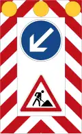 Sign 615 Moveable road barrier