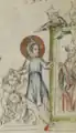 Jesus plays with lions and guides them up to the town gates. The town people are scared.