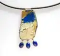 Hanger, in silver (with lapis lazuli)