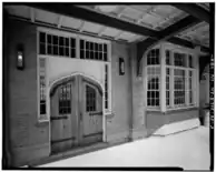 Entry door, trackside view